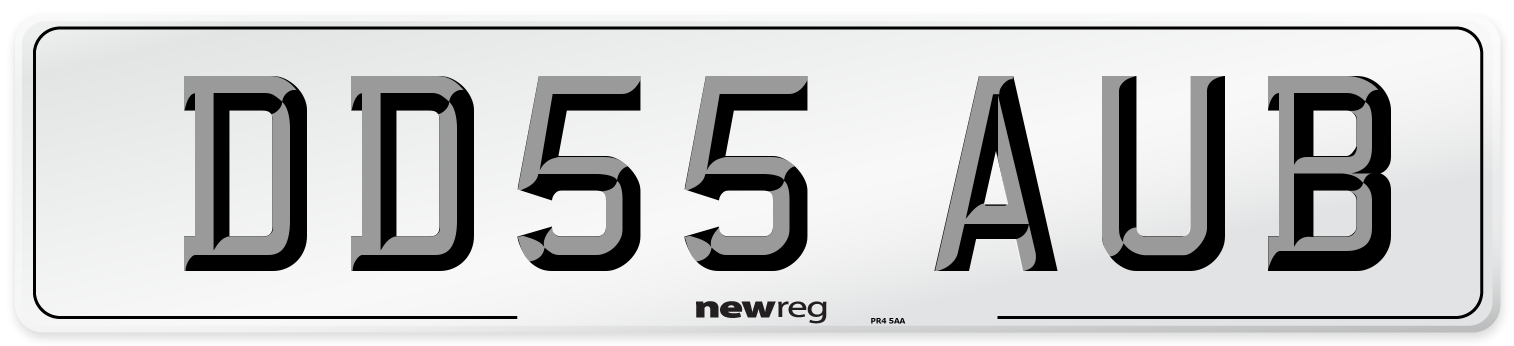DD55 AUB Number Plate from New Reg